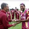 Sammy Guillen presents Man-of-the-Match award to Yannic Carriah, WI v Sri Lanka, ICC Under-19 W C, Christchurch, Jan 29, 2010